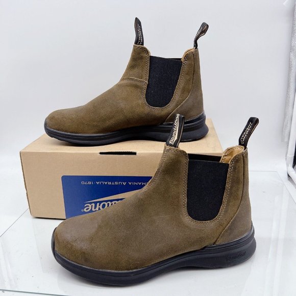 BLUNDSTONE BL 2142 Active Chelsea Boot Brown Black Suede Womens AU 8 US 11 - Picture 3 of 11